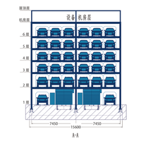 Garage de stationnement intelligent à levage vertical et grande capacité avec système stéréo