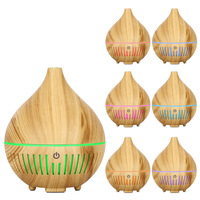 Diffuseur ultrasonique d'huile essentielle pour chambre à coucher, diffuseur d'arôme et d'arôme, veilleuse LED colorée de ml