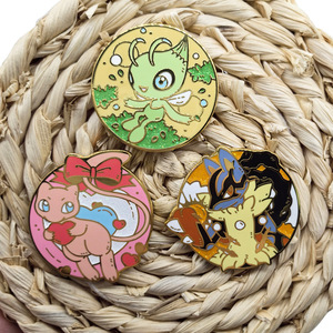 3 Nouvelles Broches Épingles en Alliage Émaillé Dur Poli de Haute Qualité, Motif Pokémon Mew Lucario, Design Inédit - Product Image 6