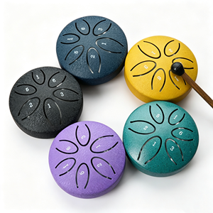 Wholesale 3-Inch 6-Note Mini Steel Tongue <b>Drum</b> With Mallet Percussion Instrument for Stress Relief - Product Image 1