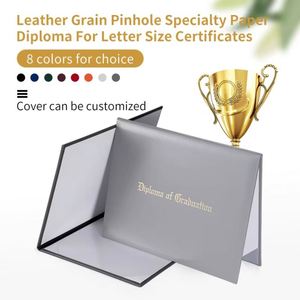 Porte-diplôme et porte-passeport en cuir personnalisé avec logo pour la vente en gros - Product Image 4