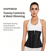 Ceinture de maintien sportive pour femme, corset amincissant, contrôle du ventre, fermeture éclair, coton/nylon, sans couture, effet sablier, pour le fitness