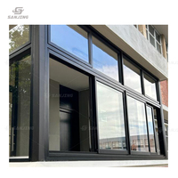 American Style Aluminium Fenster tür Verbund rahmen Glasfenster Wohn Double Safe Schiebefenster