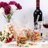 Pelle à glace transparente en plastique pour réfrigérateur, seaux à glace en plastique transparent pour congélateurs, bars, bonbons et produits secs