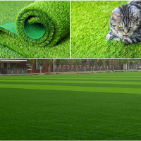 Gazon artificiel pour terrain de football de 30 mm de hauteur, pelouse synthétique verte pour écoles et terrains de sport