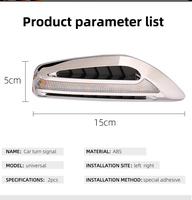 Lampu hias mobil Led dinamis isi 2 buah, lampu sinyal belok, lampu samping Abs tahan air, lampu hias mengalir