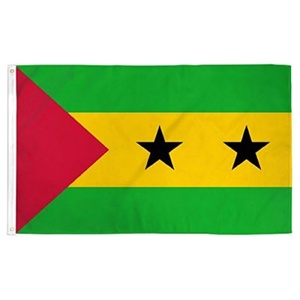 Drapeau de Sao Tomé-et-Principe 3x5 pieds, drapeau de qualité, bannière résistante à la décoloration, couleurs vives, drapeau national pour intérieur et extérieur - Product Image 1
