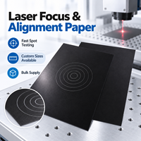 Nouveau papier d'alignement laser noir en gros avec revêtement double face, feuille de test Galvo pour machine de marquage laser à fibre CO2 UV