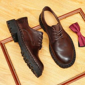 Chaussures Oxford en cuir véritable pour homme, sur mesure, de haute qualité, élégantes, respirantes, à pois, antidérapantes, légères, en caoutchouc - Product Image 1