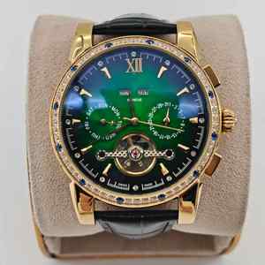Montre mécanique automatique de luxe pour hommes, multifonction, date automatique, jour, cadran avec lunette en diamant, montre-bracelet en acier inoxydable pour homme - Product Image 2