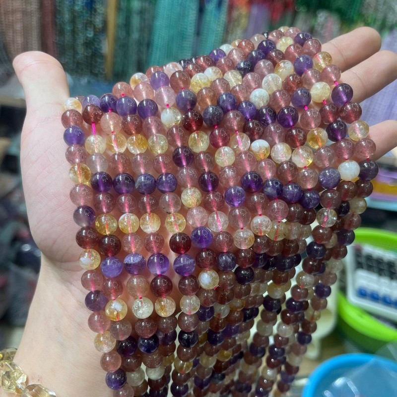 008 Quartz de couleurs mélangées