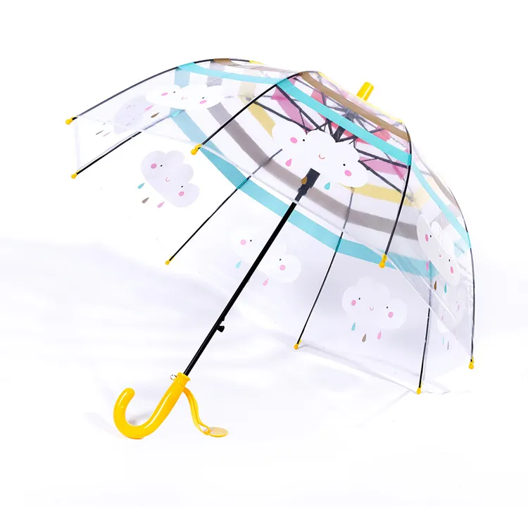 Conjunto de guarda-chuva infantil, guarda-chuva para meninos e meninas de 3 a 7 anos