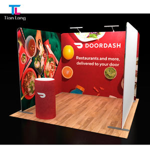 TianLang Portable Aluminum Fabric 3D Pop up Displays <b>Stand</b> Tension Fabric Photo Booth <b>Backdrop</b> <b>With</b> Led Light for Party - Product Image 2