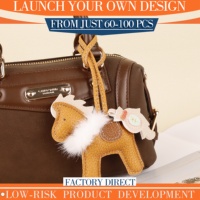 Nouveau style breloque de sac poney jaune, petites commandes acceptées, pendentif cheval personnalisé pour sac à main, fourniture de cadeaux de détail, accessoire de boutique