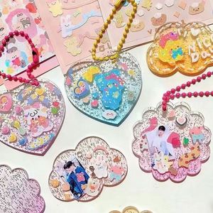 Pegatinas holográficas especiales con diseño lindo, etiquetas con forma bonita de película láser, calcomanías de ídolos Kpop, pegatinas autoadhesivas pre-cortadas para tarjetas Goo - Product Image 3
