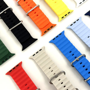 Bracelet Océan en Silicone pour Apple Watch 45mm 46mm 49mm, Bracelet Boucle Sport en Silicone pour Apple Iwatch Séries 11 10 9 SE Ultra3 - Product Image 4