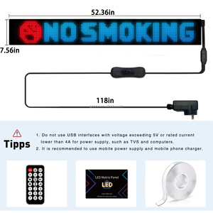 <span class=keywords><strong>Led</strong></span> ma trận Bảng điều chỉnh ứng dụng điều khiển USB 5V di chuyển mô hình văn bản hình ảnh động linh hoạt Màn hình <span class=keywords><strong>LED</strong></span> dấu hiệu hiển thị cho cà phê cửa hàng - Product Image 6