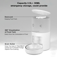 Distributeur automatique intelligent de nourriture pour animaux de compagnie, grande capacité 4L 6L, avec bol unique en acier inoxydable 304, pour chats, vente en gros d'usine, OEM