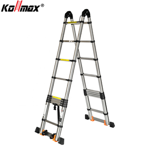 Échelle télescopique extensible en acier inoxydable, échelle pliante conforme à la norme EN131, échelle compacte portable pour projets de bricolage à domicile - Product Image 6