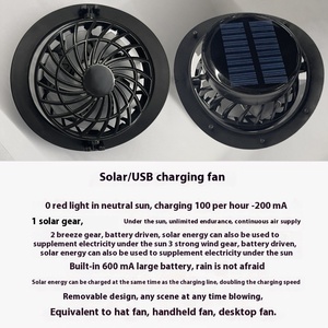 2025 Neuer Sonnenhut mit breiter Krempe und 2 Solar ventilatoren Eingebauter Angel hut mit Ventilator für Männer Wasserdichter Wander-Camping-Angel hut im Freien - Product Image 6