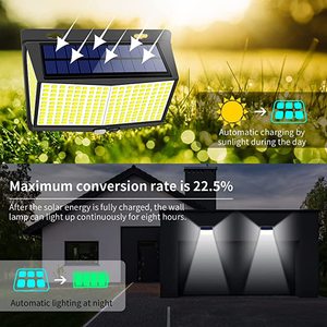 Zonne-Energie Led Licht Buiten Zonne-Energie 3 Modi Muur Solar Lihgt Met Bewegingssensor Licht Waterdicht Zonlicht Straatlantaarn Voor Tuin - Product Image 2