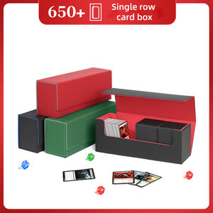 Multifuncional magnético MTG TCG 400 caja de almacenamiento de escritorio de tarjeta de una sola manga caja de cubierta de cuero PU para juegos de cartas coleccionables - Product Image 2