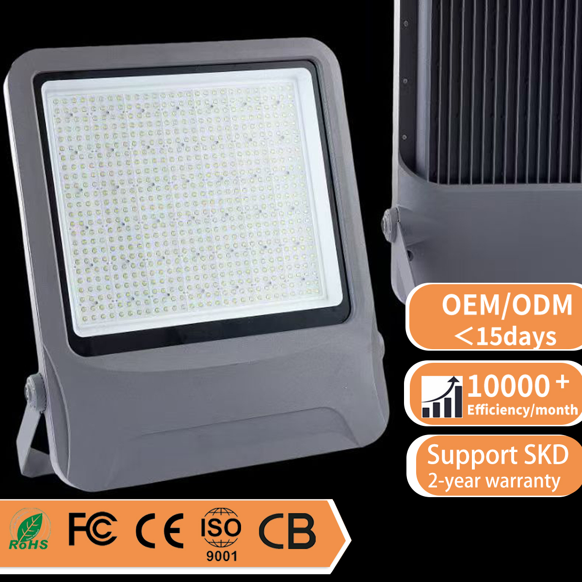 Super Bright 700W High Bay LED Flood Light IP67 Waterproof Aluminum Stadium Light for Outdoor Garden High Bay Light