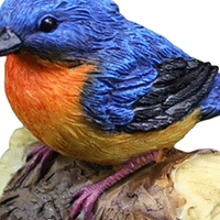Figurine d'oiseau en résine peinte à la main WeiVista avec un design de plumes colorées pour la décoration de jardin, décoration de bureau, fournisseur