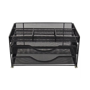 Phổ biến đôi ngăn kéo kim loại lưới bàn ngăn kéo tổ chức văn phòng và phòng khách dây lưới Giải pháp lưu trữ - Product Image 6