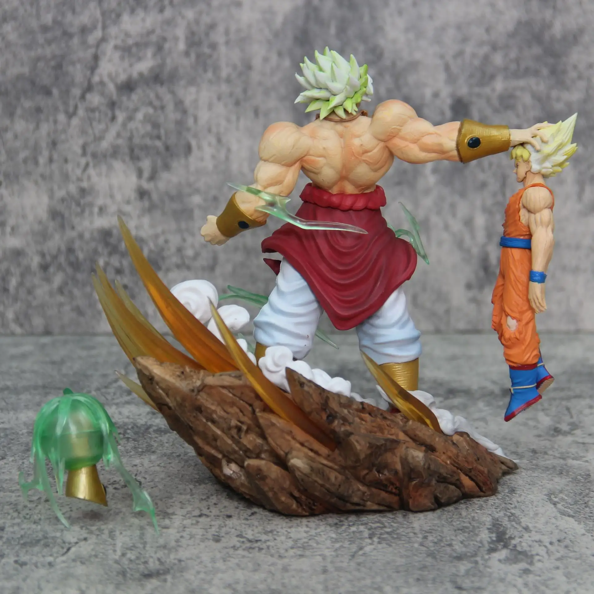 Individuell gefertigte PVC Super Saiyan Muskel Z Actionfiguren Sohn Goku Drachenball Broly vs. Goku Cartoon Toy Action Anime-Figur