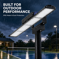 Éclairage LED linéaire pour sports en salle 300W 3320lm 6000K CRI80, double couche anti-éblouissement, sans scintillement, luminaire pour terrain de badminton