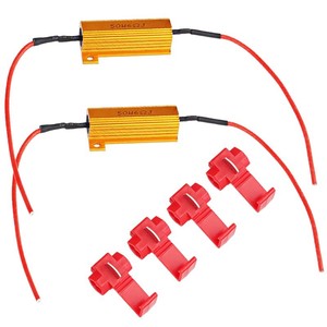 Resistencia decodificadora LED de 50W 12V con cable para mejora de faros de motocicleta, ajuste universal - Product Image 3