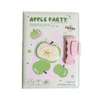 Journal codé sur le thème de la boutique de fruits, carnet créatif verrouillable, carnet à mot de passe pour les élèves du primaire, bloc-notes à pages colorées, cadeau