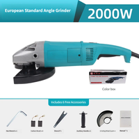 Meuleuse d'angle industrielle 230 mm haute puissance à moteur à balais filaire 6000 tr/min, multifonctionnelle, portative, pour découpe, polissage et meulage