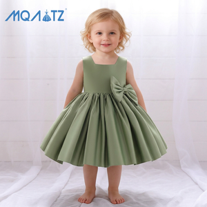 <span class=keywords><strong>Robe</strong></span> Espagnole de Luxe Imprimée Fleurs pour Filles Bébé & Grandes, en Satin Sans Manches avec Nœud, Idéale pour Fête d'Anniversaire Enfant L2009XZ - Product Image 2