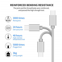 Câble de charge rapide multi-rétractable en nylon 3A 3-en-1 USB pour iOS et ordinateur