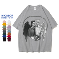 Wholesale latest movie 2022 good omens Oversized plus size unisex shirts for men plain custom casual popular t-shirt