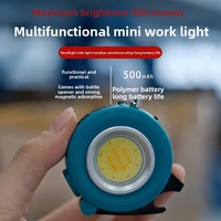 Mini lampe de travail extérieure COB pour voiture, feu de jour bicolore rotatif avec clip arrière, luminosité réglable pour inspection