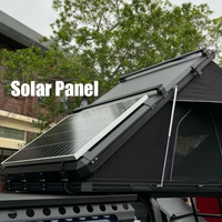 Tente de toit rigide SOAR Triangle avec échelle coulissante en aluminium, double couche de toile, panneau solaire, imperméable quatre saisons