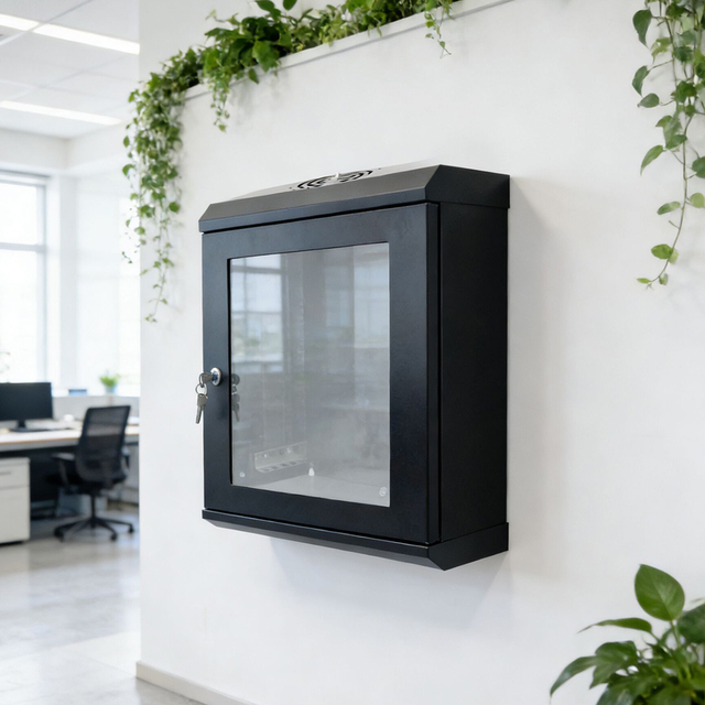 Mini 2U 19" Wall Mount Network Cabinet Enclosure Server Rack for Home/Office