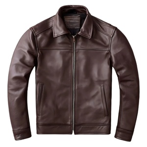 Chaqueta de Cuero y Mezclilla Negra Personalizable para Hombre 2025 |   Ropa Urbana con Cierre de Cremallera Resistente, Venta al por Mayor Directa de Fábrica - Product Image 1