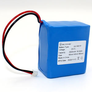 بطاريات ليثيوم أيون قابلة لإعادة الشحن من WLY، 6S1P 22.2 فولت 2.5 أمبير 2500 مللي أمبير، حزمة بطاريات <span class=keywords><strong>18650</strong></span> للأدوات الكهربائية ومكنسة السيارات الكهربائية - Product Image 4