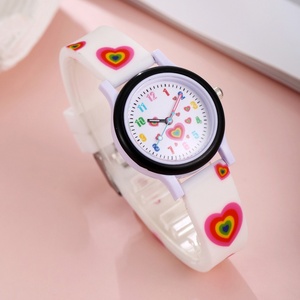 Nouvelle montre numérique coréenne transfrontalière en silicone, mignonne, motif arc-en-ciel, pour étudiants - Product Image 5