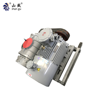 Blower Industri Tiga Lobus Tekanan Tinggi Bermotor Listrik AC Besi Cor 220V 50Hz OEM Dapat Disesuaikan