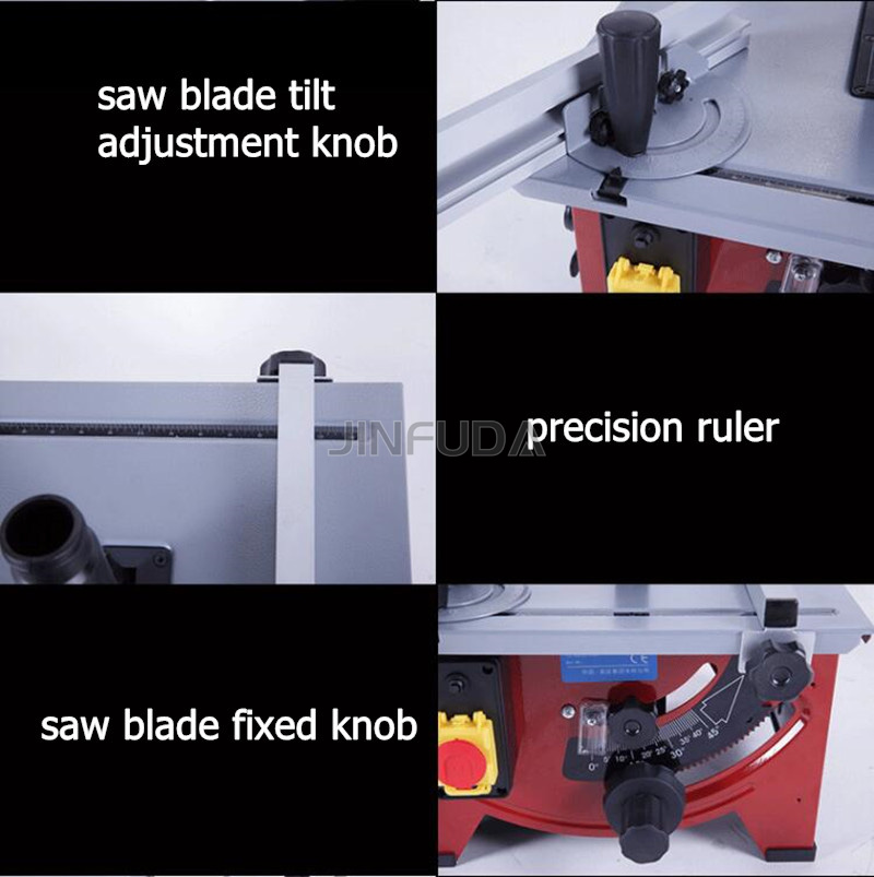 Multi-Functional Sliding Table Saw Household Woodworking Machinery Small Woodworking Table Saw Wood Cutting Machine