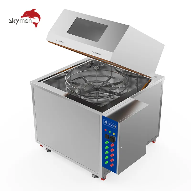 Industrial Ultrasonic Cleaner Automatic Rotating Basketing Ultrasonic Cleaning Machine