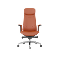 Chaise de direction en cuir avec verrouillage d'inclinaison réglable, siège réglable en hauteur pour hôtel et salle de réunion