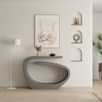 Console d'entrée multifonctionnelle en métal de style italien moderne et luxueux avec porte intégrée