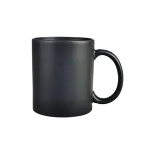 11oz düz siyah seramik kupa özel baskı kahve kupa