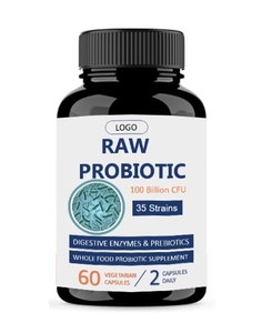 <strong>Raw</strong> <strong>Probiotics</strong> for Women &amp; Men Adult 100 Billion CFU Organic Digestive Enzymes Capsules for Digestive Gut &amp; Immune Health - Product Image 1